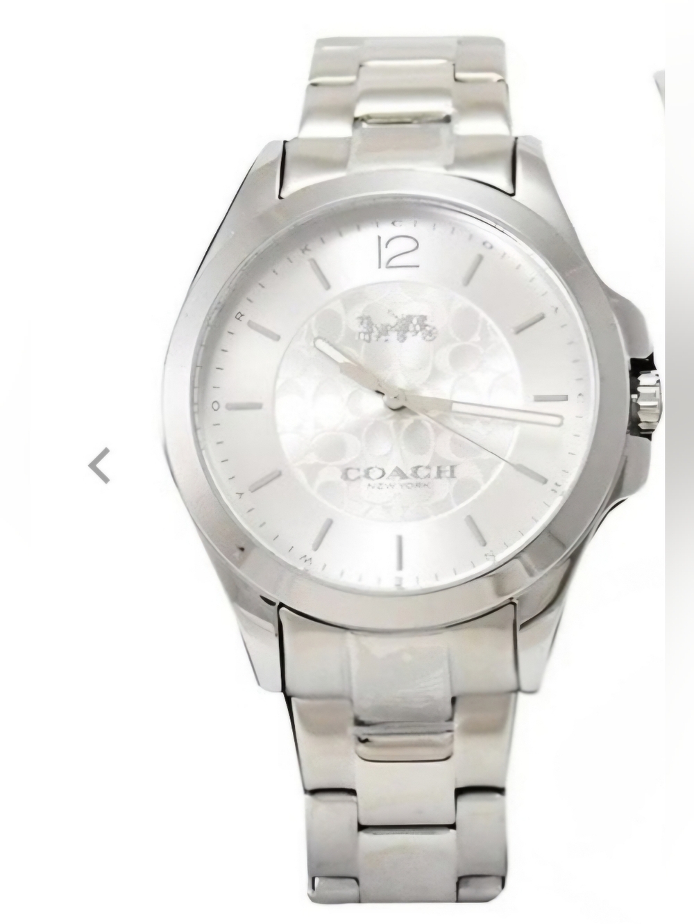 Auth Coach Women's Libby Watch Silver Tone Stainless Steel Bracelet New with Tag